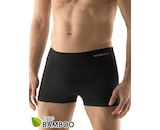 GINA pánské boxerky kratší nohavička, bezešvé, jednobarevné Eco Bamboo 53005P  - černá  L/XL