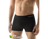 GINA pánské boxerky kratší nohavička, bezešvé, jednobarevné Eco Bamboo 53005P  - černá  S/M