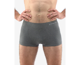 GINA pánské boxerky kratší nohavička, bezešvé, jednobarevné Eco Bamboo 53005P - šedá bílá L/XL