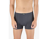 GINA pánské boxerky kratší nohavička, šité, jednobarevné Eco Bamboo 73125P  - tm. šedá  50/52
