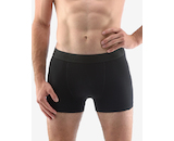 GINA pánské boxerky kratší nohavička, šité, jednobarevné Eco Bamboo 73126P - černá 58/60