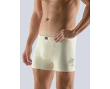 GINA pánské boxerky s kratší nohavičkou, kratší nohavička, šité, s potiskem 73083P - šedobílá okrová 58/60