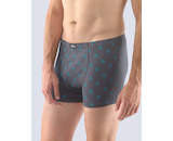 GINA pánské boxerky kratší nohavička, šité, s potiskem 73107P - tm. šedá šalvěj 50/52