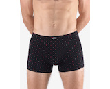 GINA pánské boxerky s kratší nohavičkou, kratší nohavička, šité, s potiskem  73133P  - černá martini 50/52