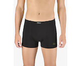 GINA pánské boxerky kratší nohavička, šité, s potiskem Eco Bamboo 73129P  - černá olivová 50/52