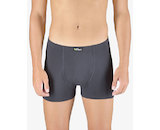 GINA pánské boxerky kratší nohavička, šité, s potiskem Eco Bamboo 73129P  - tm. šedá olivová 50/52