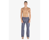 GINA pánské kalhoty dlouhé pyžamové pánské, šité, klasické, s potiskem Pyžama 2023 79163P  - lékořice šedobílá L