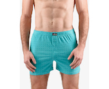 GINA pánské trenky volné nadměrné, šité, s potiskem 75208P - peprmint šalvěj 66/68