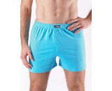 GINA pánské trenky volné, šité, s potiskem  75204P  - sv. tyrkysová azurová 54/56