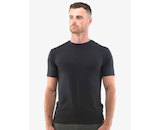 GINA pánské tričko pánské slim fit s krátkým rukávem, krátký rukáv, šité, jednobarevné ECO Bamboo Sport 78005P  - černá  L