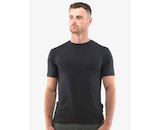 GINA pánské tričko pánské slim fit s krátkým rukávem, krátký rukáv, šité, jednobarevné ECO Bamboo Sport 78005P  - černá  XL