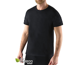 GINA pánské tričko s krátkým rukávem, krátký rukáv, šité, jednobarevné ECO Bamboo Sport 78004P  - černá  L