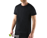 GINA pánské tričko s krátkým rukávem, krátký rukáv, šité, jednobarevné ECO Bamboo Sport 78004P  - černá  XXL