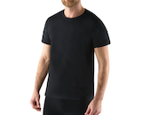 GINA pánské tričko s krátkým rukávem, krátký rukáv, šité, jednobarevné ECO Bamboo Sport 78004P - černá S