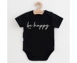 Kojenecké bavlněné body s krátkým rukávem New Baby Be Happy