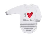 Kojenecké body s dlouhým rukávem Koala Mum and Dad