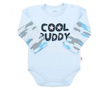 Kojenecké body s dlouhým rukávem New Baby With Love modré