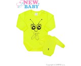 Kojenecké body s dlouhým rukávem New Baby Zvířátko Včelka neonové