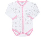 Kojenecké celorozepínací body New Baby Bears růžové