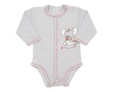 Kojenecké celorozepínací body New Baby Mouse šedé