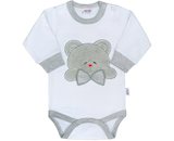 Luxusní kojenecké body s dlouhým rukávem New Baby Honey Bear s 3D aplikací