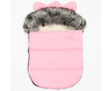 Luxusní zimní fusak s kapucí s oušky New Baby Alex Wool pink