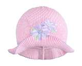 Pletený klobouček New Baby růžovo-fialový