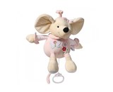 Plyšová hračka s hracím strojkem Baby Ono Myška růžová 31cm