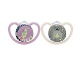 Šidítko NUK Happy Nights 6-18m 2ks/BOX holka