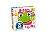 Skládací obrázkové kostky Farm animals