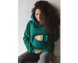 Těhotenská a kojící mikina Motherhood oversize milk &amp; love zelená