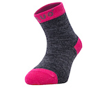 Trepon unuo Merino ponožky šedý melír s fuchsiovou (Merino ankle socks) Velikost ponožky, punčocháče, legíny (Size socks) EU: 2