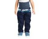Unuo, Batolecí softshellové kalhoty s fleecem Basic, Tm. Modročerná, Tučňáci Velikost: 80/86