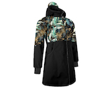 Unuo, Dámský softshellový kabát s fleecem Street, Černá, Listy a větvičky Velikost: XL