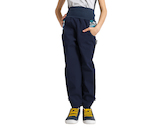 Unuo, Dětské softshellové kalhoty s fleecem Basic, Tm. Modročerná, Tučňáci Velikost: 116/122