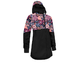 Unuo, Dívčí softshellový kabát s fleecem Street, Černá, Kouzelné květiny Velikost: 104/110