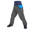 unuo softshellové kalhoty s fleecem DUO Antracitové s Tyrkysovou (Softshell kids trousers with fleece, anthracite and turquoise