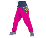 unuo softshellové kalhoty s fleecem Souhvězdí medvěda fuchsiové (Softshell kids trousers with fleece, Great Bear, fuchsia) Veli
