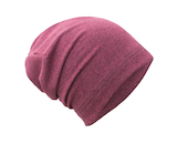 unuo teplákovinová čepice spadená, Růžový melír (warmer cotton cap, pink melange) Velikost (Size): XL (59 - 63 cm)