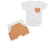 2-dílná letní bavlněná souprava New Baby Perfect Summer hnědá - Hnědá