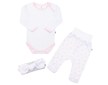 3-dílná bavlněná kojenecká souprava New Baby Lili - Bílá