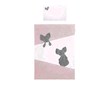 3-dílné ložní povlečení Belisima Mouse 100/135 růžové - Růžová