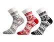 3x dámské ponožky Ivana (Bo0050) - červeno-černá