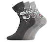 3x Dámské ponožky Xantipa (BO145) - šedo-šedá