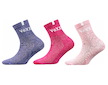 3x ponožky Fredík Voxx (Bo6211) - růžovo-fialová