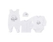 4-dílná kojenecká souprava Koala Sleeping Bear bílá - Bílá