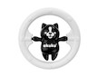 Chrastítko Akuku medvídek černobílý - Bílá