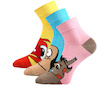Dámské, dívčí ponožky Jitulka Boma 3 páry (Bo52122) - modro-růžová