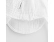 Dětská letní mušelínová čepička s kšiltem New Baby bílá