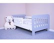 Dětská postel se zábranou New Baby ERIK 160x80 cm bílo-šedá - šedá